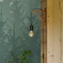 Applique Murale Bois Naturel 22cm pour Ampoule E27 - silamp