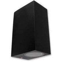 Lvt Group - Applique murale carré Lida, éclairage extérieur, lampe de jardin, spot haut-bas, spot en aluminium + verre trempé, GU10