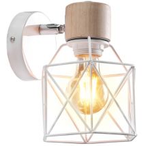 Applique Murale Interieur E27 Lampe Murale Moderne Luminaire Interieur Décoration pour Chambre Couloir Salon Blanc - 1Pcs