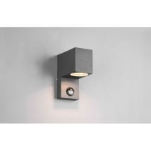 Iperbriko - Applique murale Cubo Anthracite avec Détecteur de Mouvement