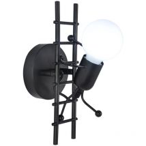 Axhup - Applique Mural Design Rétro E27 Lampe Intérieur Mural Humanoïde - Noir Monter Escaliers