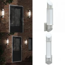 Applique murale d'extérieur argenté acier inoxydable - Applique Murale Exterieure - Éclairage Extérieur - Luminaire Mural - Lampadaire Extérieur