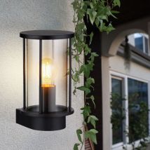 Globo Lighting - Applique murale d'extérieur en acier inoxydable et verre, couleur fumée, IP54, lampe de jardin