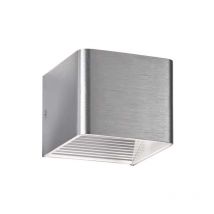 Honsel - Applique murale d'extérieur led argentée IP44, lampe de jardin, émission lumineuse réglable