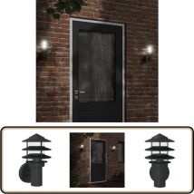Applique murale d'extérieur noir acier inoxydable - Applique Murale Exterieure - Éclairage Extérieur - Luminaire Extérieur - Lampadaire Extérieur