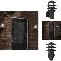 Applique murale d'extérieur noir acier inoxydable - Applique Murale Exterieure - Éclairage Extérieur - Luminaire Extérieur - Lampadaire Extérieur