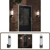 Applique murale d'extérieur noir acier inoxydable - Applique Murale Exterieure - Éclairage Extérieur - Luminaire Mural - Lampadaire Extérieur