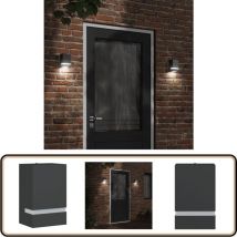 Applique murale d'extérieur noir acier inoxydable - Applique Murale Exterieure - Éclairage Extérieur - Luminaire Mural - Lampadaire Extérieur