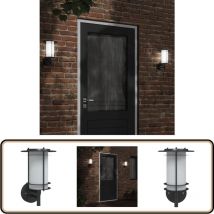 Applique murale d'extérieur noir acier inoxydable - Applique Murale Exterieure - Éclairage Extérieur - Luminaire Mural - Lampadaire Extérieur