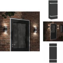 Applique murale d'extérieur noir acier inoxydable - Applique Murale Exterieure - Éclairage Extérieur - Luminaire Mural - Lampadaire Extérieur