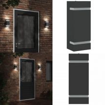 Applique murale d'extérieur noir acier inoxydable - Applique Murale Exterieure - Éclairage Extérieur - Luminaire Mural - Lampadaire Extérieur