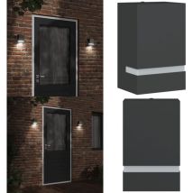 Vidaxl - Applique murale d'extérieur noir acier inoxydable - Applique Murale Exterieure - Éclairage Extérieur - Luminaire Mural - Lampadaire