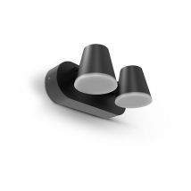 Miidex Lighting - Applique Murale Double Orientable led Noir - 20W - 1400lm - Blanc Chaud 3000K - IP54