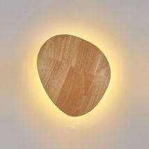Applique Murale en Bois Applique Murale Ovale led Applique Murale Nordique Géométrique, Appliques Murales de Chevet Blanc Chaud 3000K Moderne Couloir