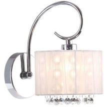Italux - Span - Applique murale chrome 1 lumière avec abat-jour en cristal, E14