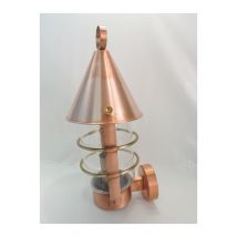 Applique murale extérieur déco cuivre et verre ø 210mm 520X240mm (hxp) pour lampe E27 230V 100W max IP44 Bega 1406