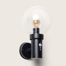 Applique Murale Extérieure Acier Inoxydable avec Détecteur pir Optic Noir