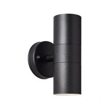 Brilliant - Applique murale extérieure jandy 2L noir métal/verre GU10 max 18W IP44