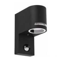 Applique Murale Extérieure avec détecteur IP44 Noir pour Ampoule
