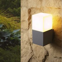 Optonica - Applique Murale Grise led IP44 Alu pour ampoule E27 - silamp