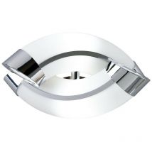 Diyas - Inspired Mantra Guss Applique E27 2 Lumières E27, Chrome Poli/Acrylique Blanc, Lampes cfl incluses