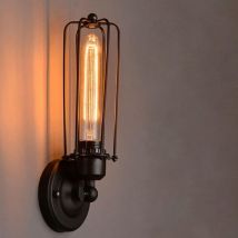 Applique murale industrielle vintage E27 - Applique murale en métal - Éclairage mural pour salon, grenier, couloir