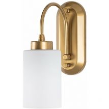 Applique Murale Interieur, Lampe Murale Industrielle Bois, Or 10x21x28 cm