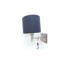 Applique murale intérieure chrome avec abat-jour tissu noir ø 180mm lampe E14 230V (non incl) IP20 vala Trajectoire 004643