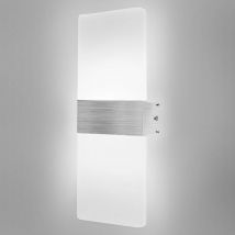 Applique Murale Intérieure Moderne led Blanc Froid 6500K 12W Applique Murale led en Acrylique Lampe Murale led Blanche Applique Éclairage Haut et Bas