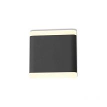 Vision-el - Applique Murale led 6W 530lm (54W) Etanche IP54 IK08 115mmx29mm Carré Grise - Blanc Chaud 3000K