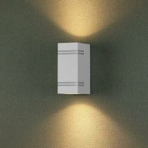 Applique Murale led Blanche Carrée IP44 Double Faisceau GU10 - silamp