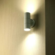 Applique Murale led Blanche IP44 Double Faisceau GU10 - silamp