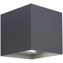 Applique murale LED carrée avec faisceau réglable mod. Marbella couleur anthracite