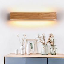 Applique Murale, led créative Applique murale simple en bois massif,Interieur Lampe led pour chambre/enfant/salle de bain/Escalier/Couloir (52CM)