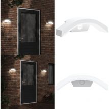 Applique murale led d'extérieur avec capteurs blanc - Applique Murale Exterieure - Éclairage Exterieur - Luminaire Led - Applique Murale - Sensor De