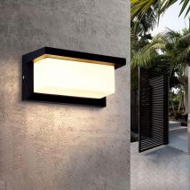 Tonchean - Applique murale led d'extérieur carrée étanche IP65 avec détecteur de mouvement, éclairage d'extérieur pour terrasse, balcon, garage,