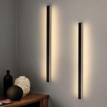 Gbly - Applique murali led Lotto di 2 interni - Moderno per corridoio, alto, basso, lampada da salotto, lampada da letto nera, illuminazione a