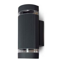 Vision-el - Applique arrondie striée carignan - 2 x GU10 Miidex Lighting anthracite