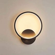 Applique Murale Led Interieur Ronde Blanc Chaud Acrylique Luminaire Murale Interieur,12W, 3000K Applique Murale Interieur Escalier, Applique Murale