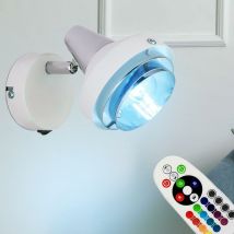 Etc-shop - Applique murale spot mural lampe spot spot mural spot, spot mobile télécommande changeur de couleur dimmable, led 3,5W 320Lm blanc chaud,