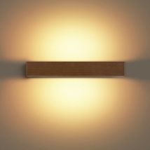 Applique Murale, led Vintage créative Applique murale simple en bois massif,Interieur Lampe led pour chambre/enfant/salle de bain/Escalier/Couloir