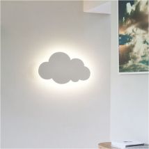 Applique Murale - Cloud Light - Intérieur - Moderne - Abat-jour En Acrylique Avec Lumières Led Intégrées - Petits Nuages Blancs