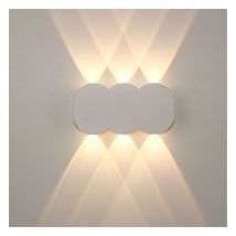 Stoex - Applique Murale Minimaliste D'Intérieur Lampe Murale Led 6W Blanche, Applique Murale Moderne Pour Couloir, Chambre à Coucher, Salon (Blanc
