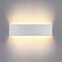 Stoex - Applique Murale Moderne 14W 40CM Led Applique Murale Intérieure En Aluminium Violet Pour Chambre Salle De Bain Salle à Manger, Blanc Chaud