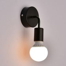 Applique Murale Moderne Lampe Murale Simple Lampe Murale Métal Pour Salon, Chambre à Coucher, Chambre D'Enfant (Noir)