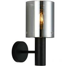 Italux - Applique murale Sardo E27 40W noir, fumé WL-5581-1A-BK+SG