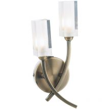 Dar Lighting - dar morgan - Applique Murale Double Laiton Antique
