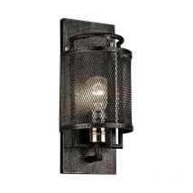 Diyas - Inspired Parker - Applique murale 1 lumière E27 zinc vieilli, nickel brossé