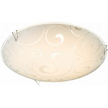 Etc-shop - Applique murale plafonnier applique lampe de cuisine lampe de salon, vrilles de fleurs avec cristaux de verre blanc, 1x led 8Watt 500