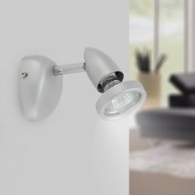 Xelux - Applique murale Plafonnier gris satiné 1 lumière orientable et inclinable 50W G10